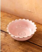 Big Love Beautiful Siebschale mit rohen rosafarbenen Beeren, 20 x 20 x 7,2 cm