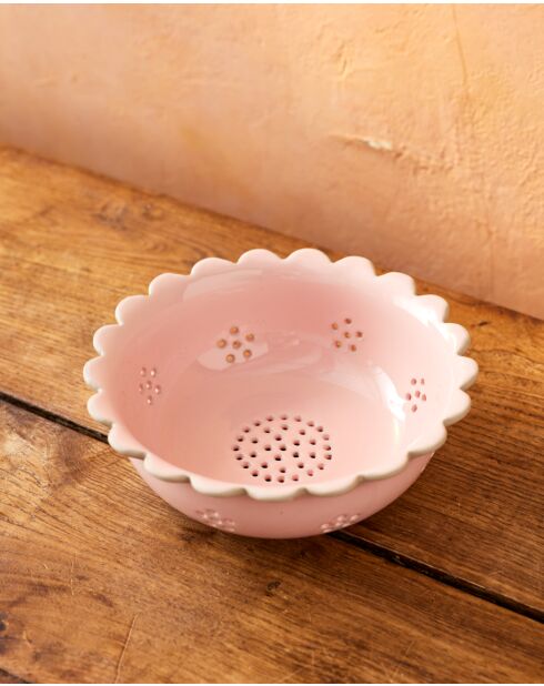 Big Love Mooi schaaltje met rauwroze bessen - 20x20x7,2 cm