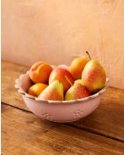 Big Love Beautiful Siebschale mit rohen rosafarbenen Beeren, 20 x 20 x 7,2 cm