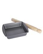 Moule à gâteau carré antiadhésif , gris - 24.5x21.9x4.7 cm
