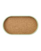Ovales Serviertablett mit Boden aus Holzkorkfurnier, 37,6 x 20,3 x 3 cm