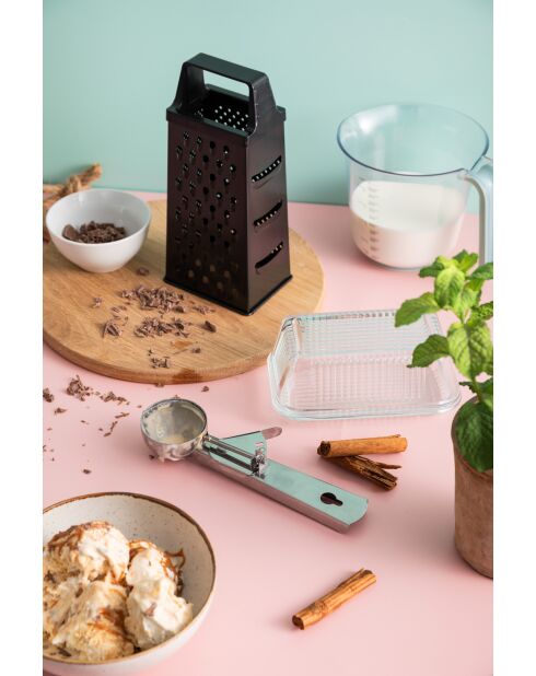 Cuchara de helado de primavera con cuenco extra hondo y palanca plateada de fácil liberación, 21 x 7,5 x 3,5 cm