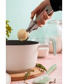 Paletta per gelato primaverile con ciotola extra profonda e leva argentata a sgancio rapido - 21x7,5x3,5 cm