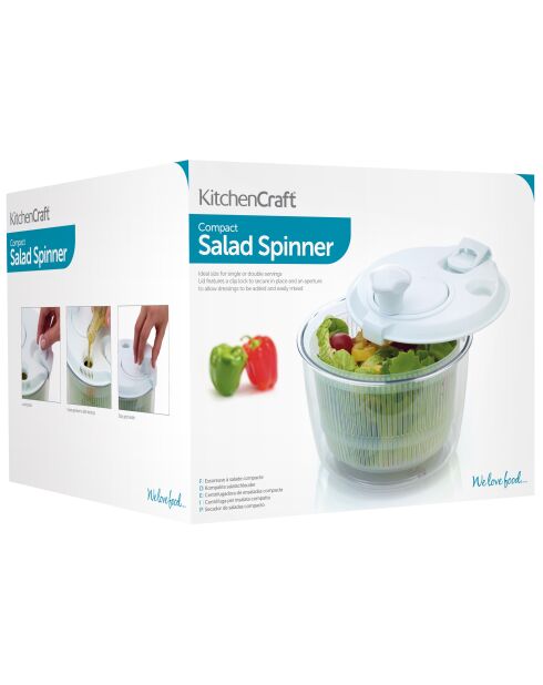 Miniatuur witte slacentrifuge - 20,5x19,5x17 cm