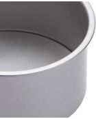 Molde para tartas profundo antiadherente con fondo extraíble gris, 18 cm - 22,1x18,2x9,2 cm