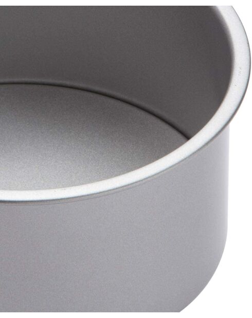Moule à gâteau profond antiadhésif à fond amovible gris , 18 cm - 22.1x18.2x9.2 cm