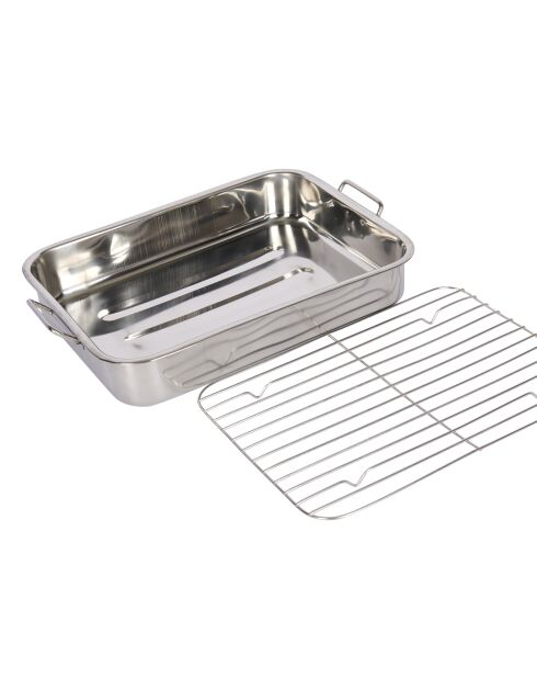 Zilveren braadpan - 28,4 x 37,1x6,5 cm