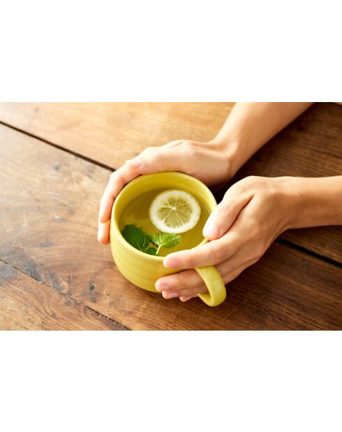 Tasse Big Love Cosy Cuppa Jaune - 13x10x7 cm