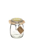 Barattolo per marmellata in vetro fatto in casa con coperchio a clip, trasparente, 750 ml — 10x13x14 cm