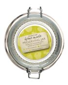 Barattolo per marmellata in vetro fatto in casa con coperchio a clip, trasparente, 750 ml — 10x13x14 cm