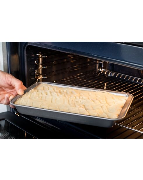 Teglia antiaderente, grigia, 31,5x20 cm - 20,1x31,4x 3,5 cm