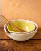 Big Love riesige Rührschüssel, beigefarbener Ausguss, 28,5 x 27,5 x 11 cm