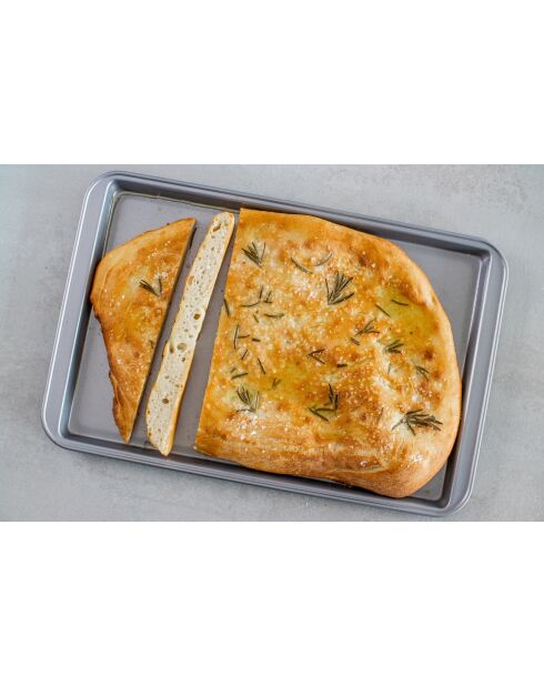 Teglia antiaderente, grigia, 43x28 cm - 43x281x1,9 cm