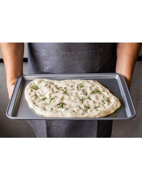 Teglia antiaderente, grigia, 43x28 cm - 43x281x1,9 cm