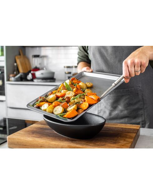 Teglia antiaderente, grigia, 43x28 cm - 43x281x1,9 cm