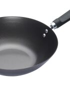 Oriental World of Flavours wok met antiaanbaklaag zwart - 45,5x26,5x7 cm
