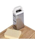 Zilveren vierzijdige rasp - 9,3x6,9x20,5 cm