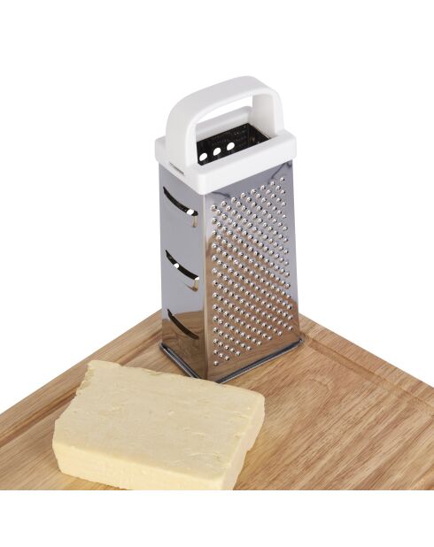 Zilveren vierzijdige rasp - 9,3x6,9x20,5 cm