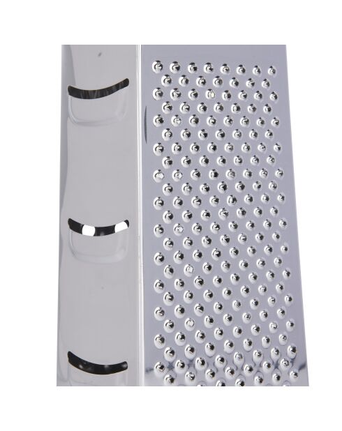 Zilveren vierzijdige rasp - 9,3x6,9x20,5 cm