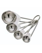 Set van 4 zilveren maatlepels - 12,5x4,5x3,2 cm
