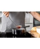 Professionele ovale zilveren miniatuurlepel - 7,9x28,2x5 cm