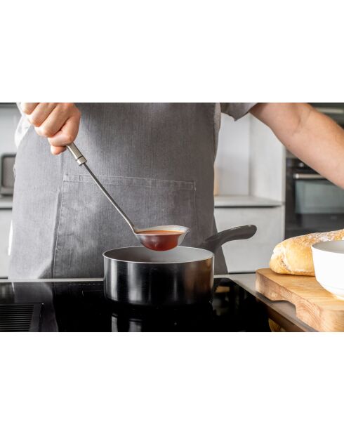 Professionele ovale zilveren miniatuurlepel - 7,9x28,2x5 cm