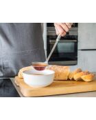 Professionele ovale zilveren miniatuurlepel - 7,9x28,2x5 cm