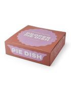 Plat à tarte Big Love Proper, en grès rose - 28x28x6 cm