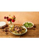 Plat à tarte Big Love Proper, en grès rose - 28x28x6 cm