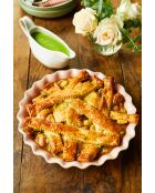 Plat à tarte Big Love Proper, en grès rose - 28x28x6 cm