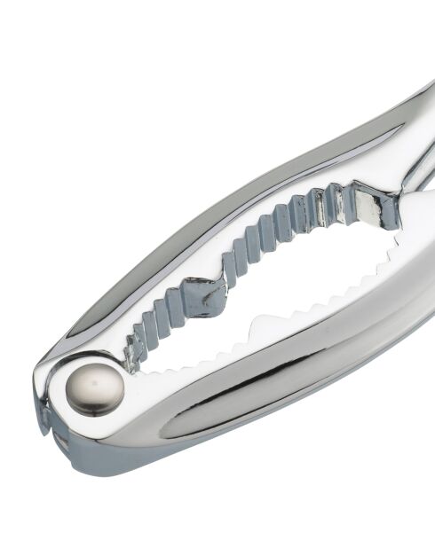Zilverkleurige notenkraker in chroom - 1,4x 4x15,5 cm