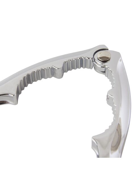 Zilverkleurige notenkraker in chroom - 1,4x 4x15,5 cm