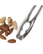 Zilverkleurige notenkraker in chroom - 1,4x 4x15,5 cm