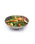 Opvouwbare zilveren stoommand - 13,5x13,5x8,5 cm