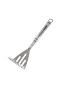 Professionele ovale aardappelstamper in zilverkleurig roestvrij staal - 7,5x7,8x26 cm