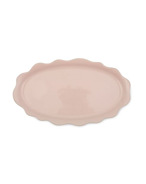 Plat à partager Big love en grès rose - 35x20x2 cm