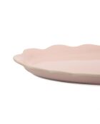 Plat à partager Big love en grès rose - 35x20x2 cm