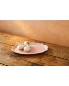 Plat à partager Big love en grès rose - 35x20x2 cm
