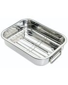 Plato para asar plateado - 20,1x27,3x5,4 cm