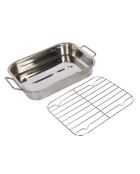 Plato para asar plateado - 20,1x27,3x5,4 cm