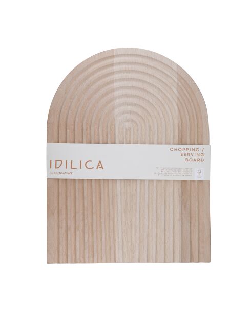 Planche à découper réversible hêtre en bois - 32x23x2 cm