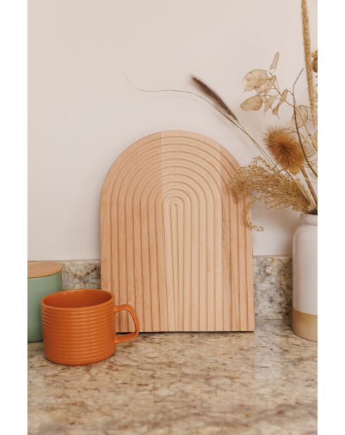 Planche à découper réversible hêtre en bois - 32x23x2 cm