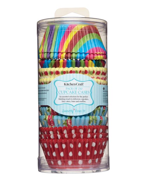 Lot de 250 caissettes à gâteaux en papier assorties Sweetly Does It multicolores - 7x7x12 cm