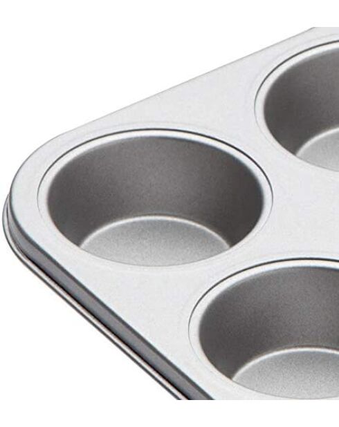 Teglia antiaderente con dodici fori grigia - 35,5x27,4x 3 cm