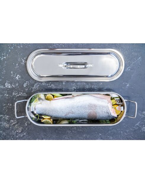 Zilveren vissenkom - 58,8x12x16,3 cm