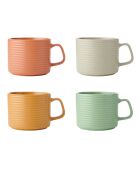 4 Tasses empilables multicolores - 20x20x8.3 cm
