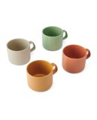 4 Tasses empilables multicolores - 20x20x8.3 cm