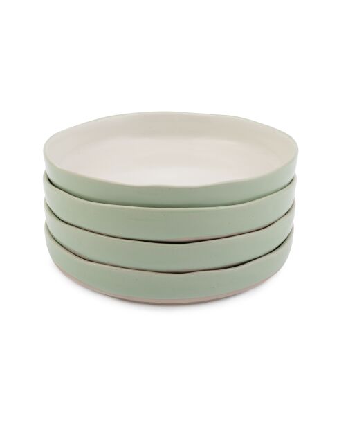 4 Big Love Dishy groene schalen - 22x22x13,5 cm