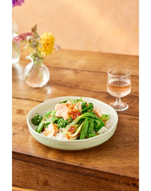 4 Big Love Dishy groene schalen - 22x22x13,5 cm