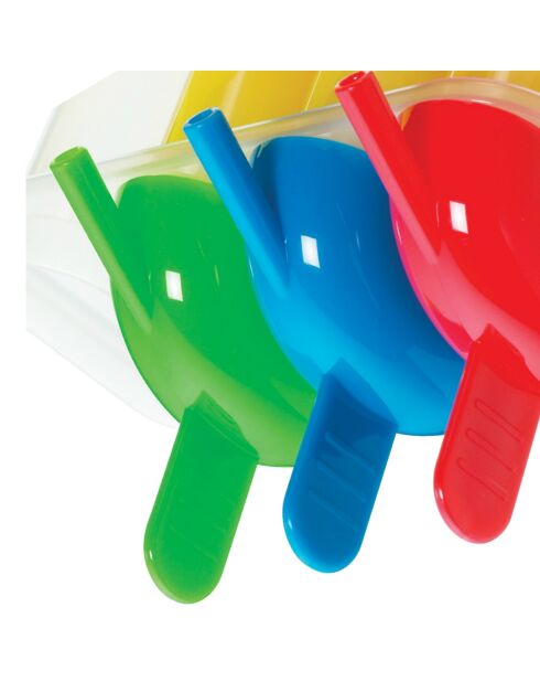 Ensemble de 4 moules à sucettes multicolores – 15,5x14,3x7,5 cm